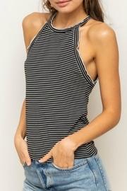  Ruffled Stripe Crop