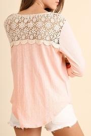  Light-pink Crochet-detail Top