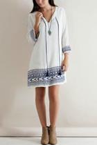  White Embroidered Dress