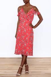 Floral Midi Wrap Dress