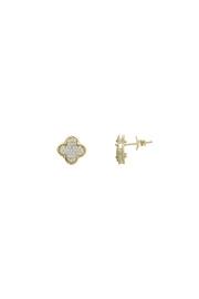  Pave Clover Studs