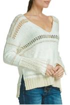  V-neck Sweater With Crochet