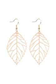  Large-leaf-cast Hook-earrings