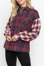  Mixed Plaid Button Down Shirt