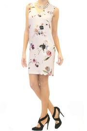  Sleeveless Pink Floral Dress