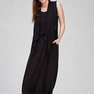  Black Vest Maxi Dress