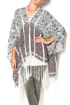  Button Shawl With Fringe