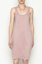  Mauve Twist Back Dress