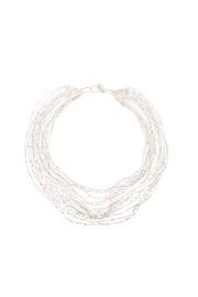  Opaque White Glass Necklace