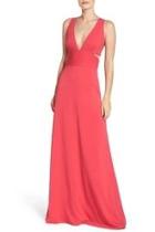  Deep V Neck Gown
