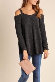 Open Shoulder Tunic Swearter