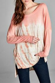  Peach Tie Dye Top