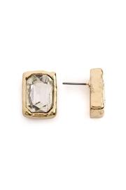  Framed-radiant-stone Stud Earrings