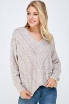  Knitted V-neck Sweater