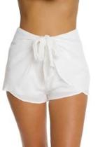  White Crinkle Shorts