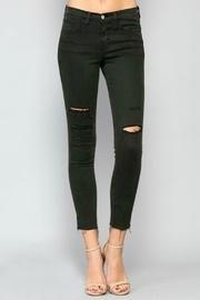  Olive Distressed Denim Jeans