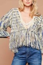  Cropped Fringe Cardigan