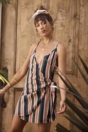  Summer Stripe Wrap-dress