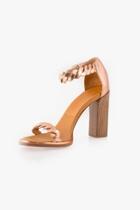  Rose Gold Leather Heel
