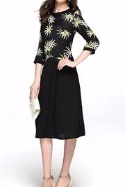  Modest Solid & Print Dress