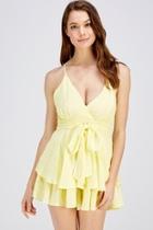  Sleeveless Yellow Romper
