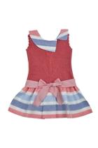  Knitted Coral & Blue Dress