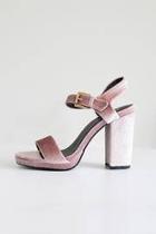  Blush Velvet Sandal