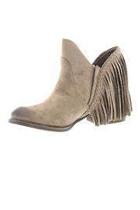  Taupe Fringe Booties