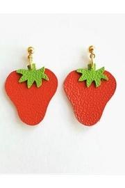  Leather Strawberry Earrings