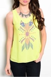  Lime Tribal Top
