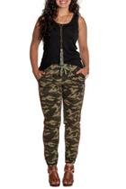  Camo Jogger W Contrast Piping