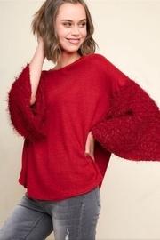  Fuzzy Knit Top