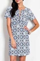  Blue Print Dress