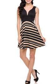  Stripe Skater Dress