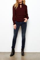  Issa Keyhole Mock Neck Top