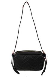  Quilted Vegan Leather Crossbody Wide Straps