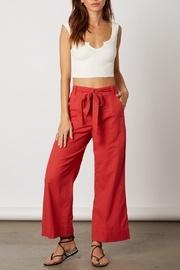  Red Wide-leg Cotton-pants