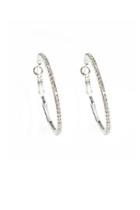  Silver Pave Hoops