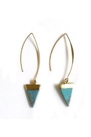  Faux-triangle-tq Fish-hook Earrings