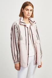  Cotton Mix Stripe Bomber Jacket