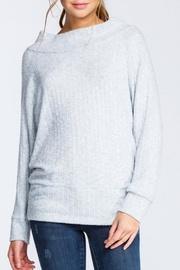  Ribbed Heather-grey Top
