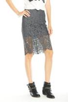  Grey Lace Skirt