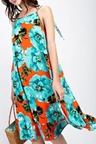  Coral-turquoise Sundress
