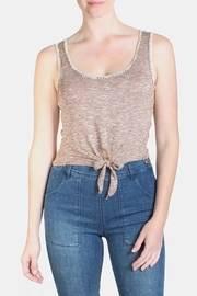 Mocha Stitched Crop Top