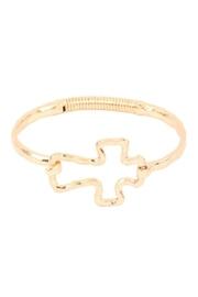  Hammered-cast-cross Hinge-cuff-bracelet