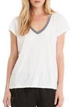  Contrast V Neck Tee