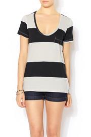  Stripe Short Sleeve Top