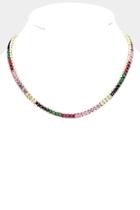  Rainbow Tennis Necklace