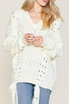  Laces Cable Sweater