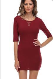  Burgundy Bodycon Dress